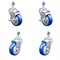 Service Caster 4 Inch SS Blue Polyurethane Swivel 12mm Threaded Stem Caster Brakes, 2PK SSTS20S414-PPUB-BLUE-TLB-M1215-2-S-2 - alternate 1